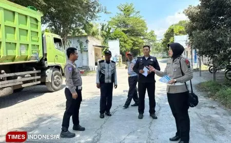 Wujudkan Mudik Aman Keluarga Bahagia, Polresta Banyuwangi Cek Keamanan Truk Besar