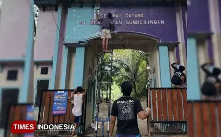 Tim KSM UNISMA Gelar Tikar Pemandian Sumber Ringin, Gapura Lama PenampilanBaru