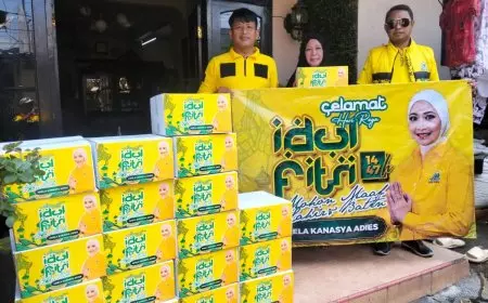 Adela dan Adiel Lanjutkan Tradisi Ramadan Keluarga Adies Kadir, Bagikan 5.000 Paket Bingkisan Lebaran