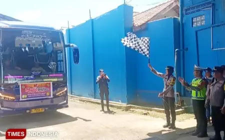 Mudik Gratis Majalengka-Semarang, Polres Berangkatkan 2 Bus