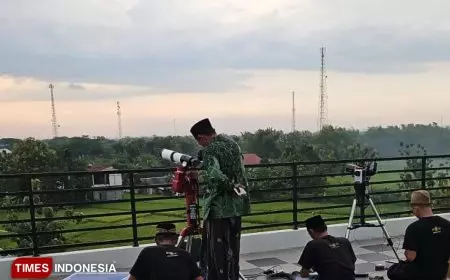 Rukyatul Hilal di Pesantren Al Basyariyah Madiun, Hasilnya Jadi Bahan Sidang Isbat Pusat