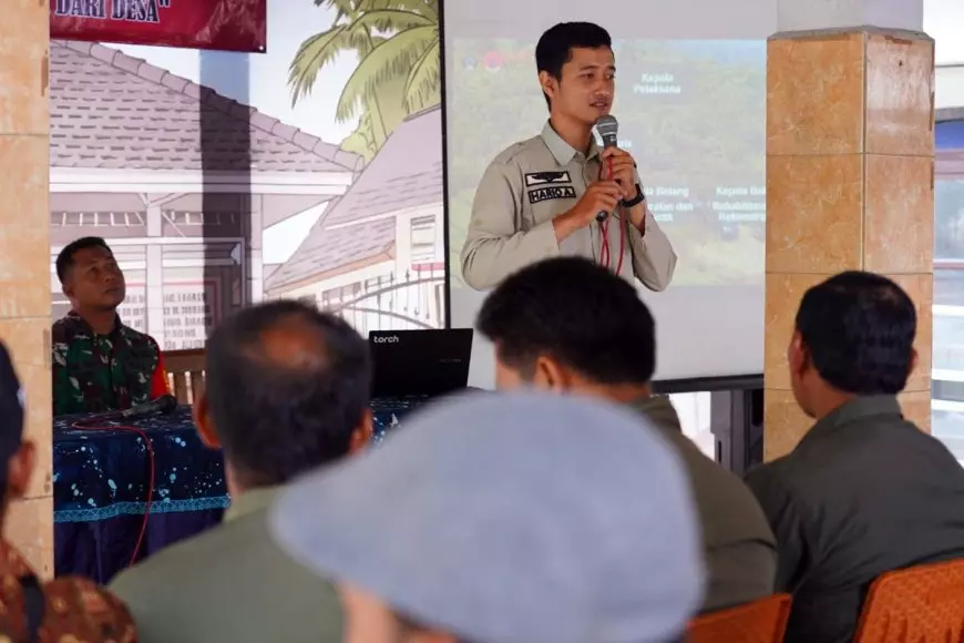 TMMD Ke-127 Kodim 0808 Blitar Gelar Penyuluhan Bencana Alam di Desa Krisik