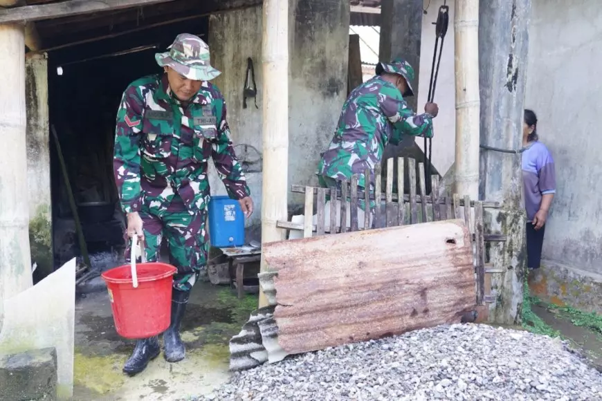 Satgas TMMD Ke-127 Kodim 0808 Blitar Bantu Warga Desa Krisik Penuhi Kebutuhan Air Bersih