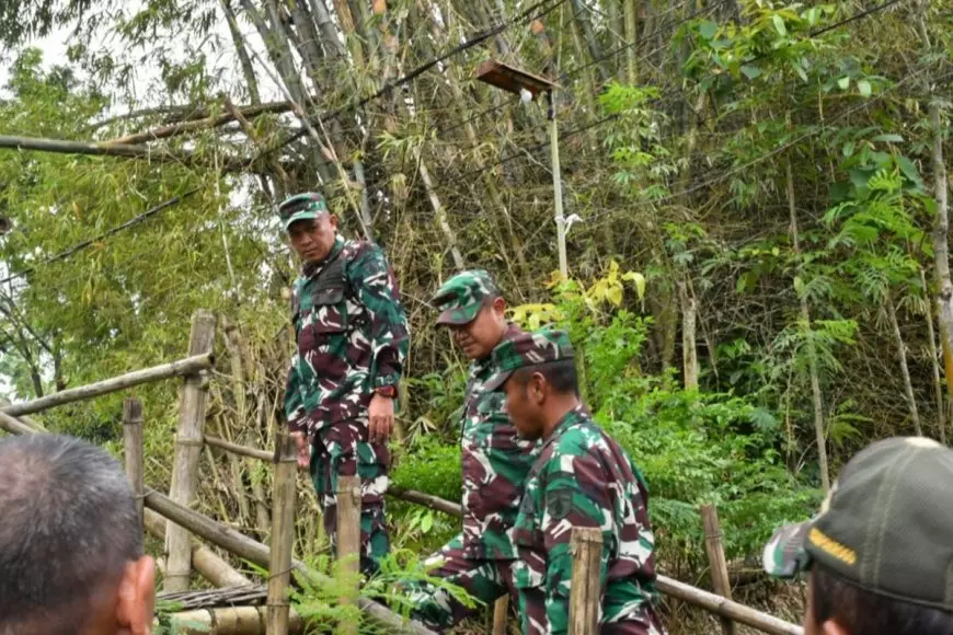Danrem 081/Dsj Tinjau Lokasi Jembatan Perintis Garuda Ponorogo