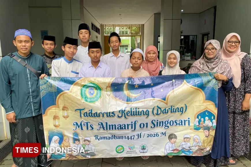 Semarak Ramadan, MTs Almaarif 01 Singosari Gelar Tadarus Keliling, Wali Murid Antusias jadi Tuan Rumah