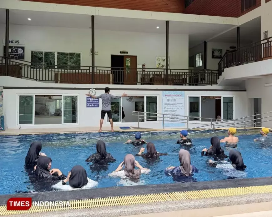 Water Aerobics KSM Internasional UNISMA di Hat Yai, Thailand