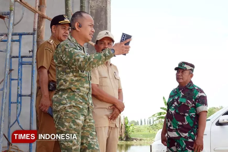 Jamin Kualitas Infrastruktur Ekonomi, Dandim Lamongan Pantau Proyek Gedung Koperasi Merah Putih