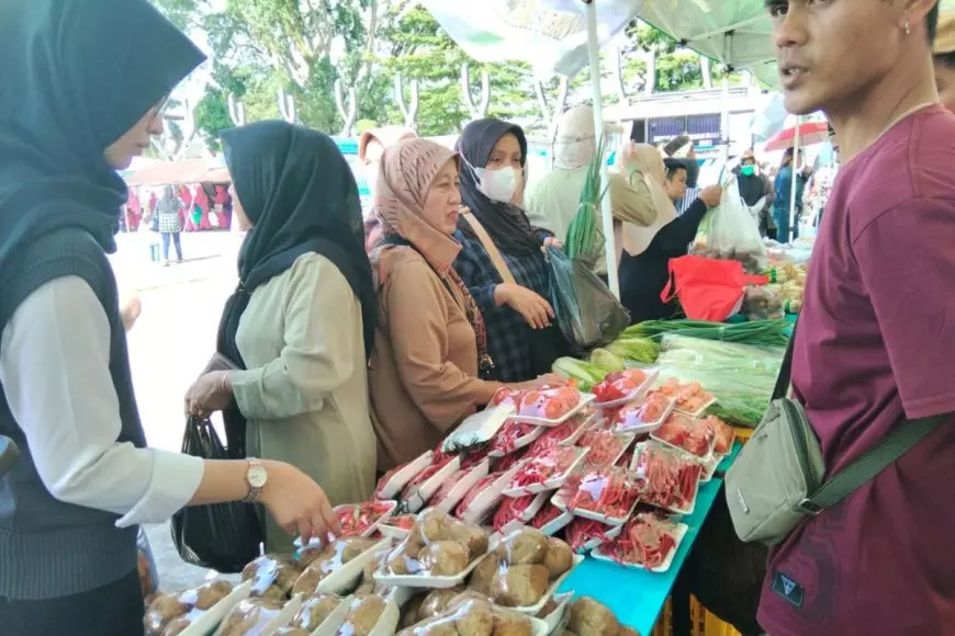 Stabilisasi Harga Kebutuhan Pokok, Gerakan Pangan Murah Hadir di Alun-alun Cianjur