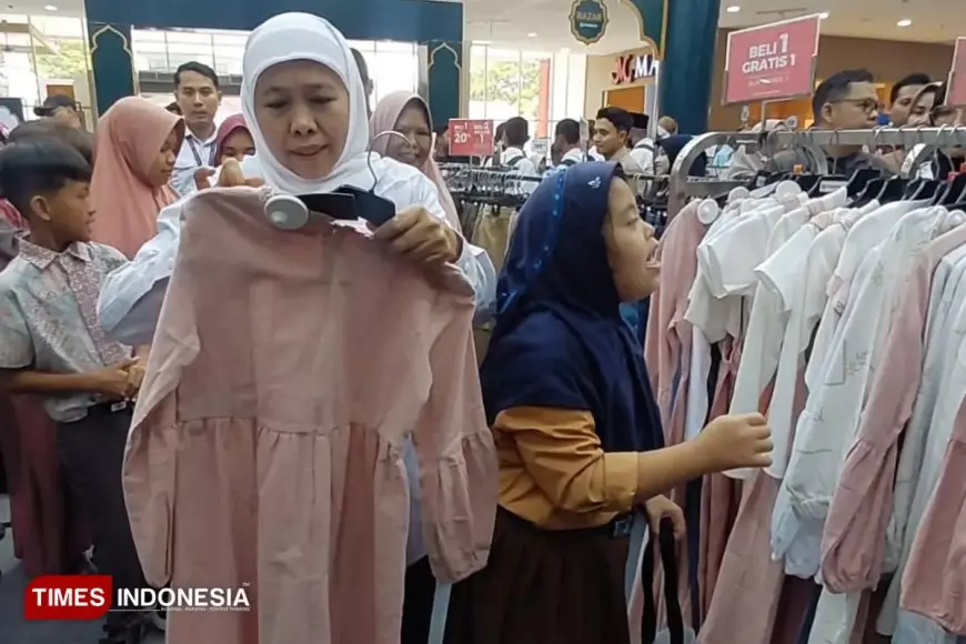 Pasar Tidak Punya Alat Bayar Digital, Khofifah Ajak Siswa SLB Belanja di Mal Madiun