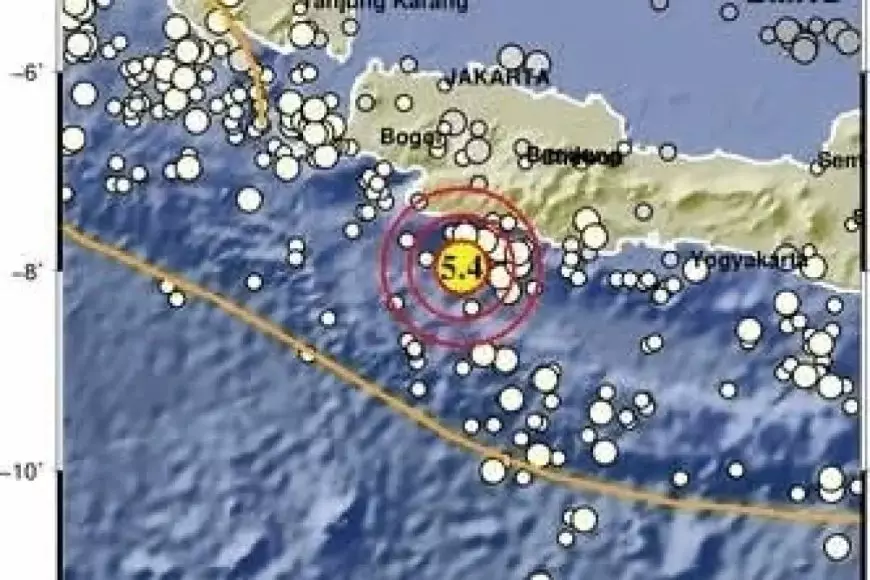 Gempa Magnitudo 5.4 Guncang Sukabumi, Getaran Cukup Kencang Terasa hingga Cianjur