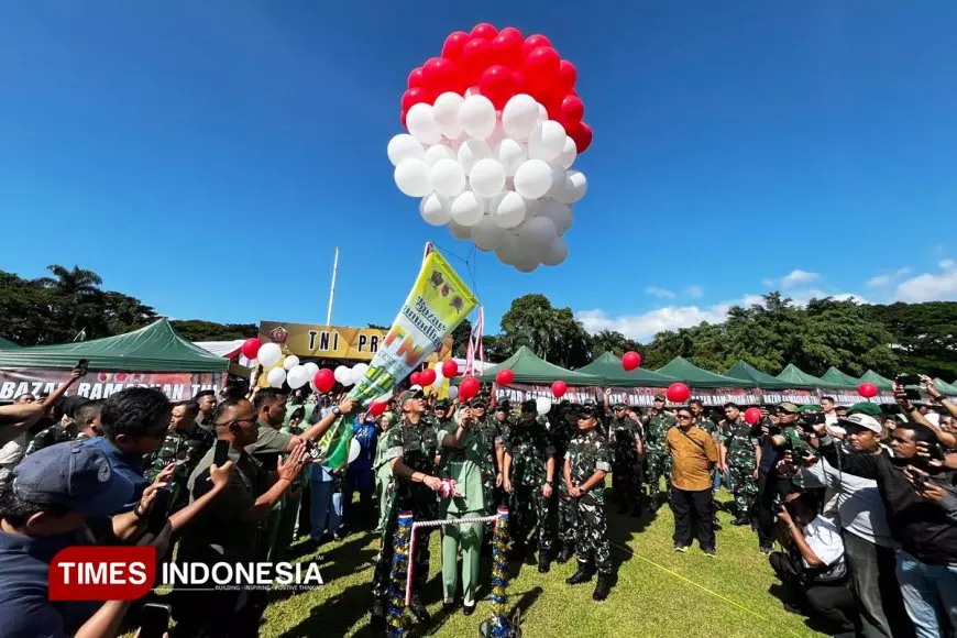 TNI Gelar Pasar Murah di Lapangan Rampal Malang, 180 Stan Sediakan Sembako Lebih Murah