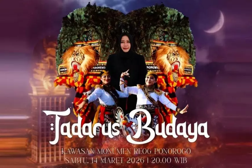 70 Dadak Merak Meriahkan Tadarus Ramadan Berbudaya di Monumen Reog Sampung Ponorogo