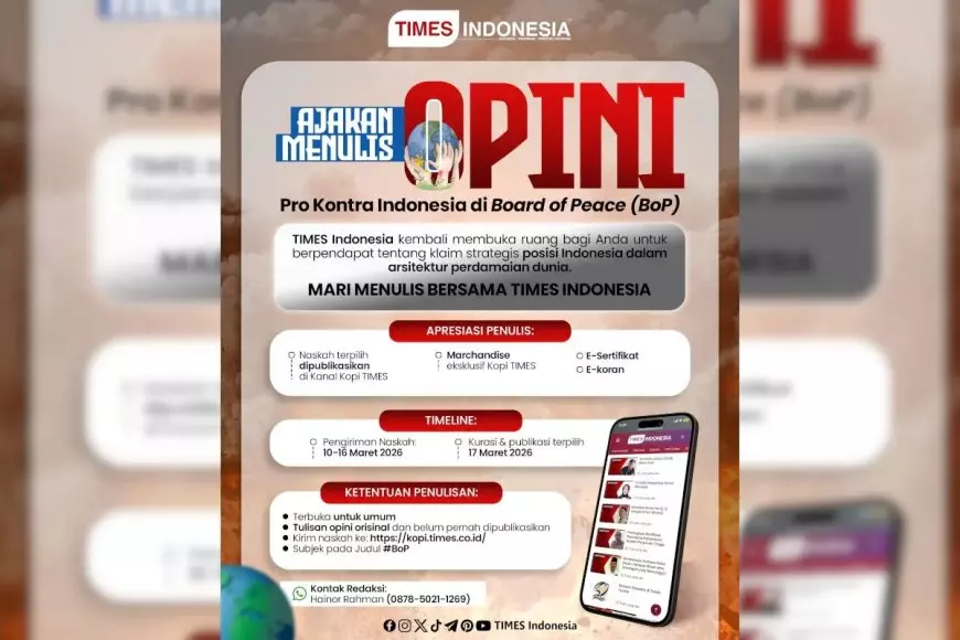 Dari 65 Tulisan yang Masuk, Ini Tiga Opini Terbaik Board of Peace di Kopi TIMES