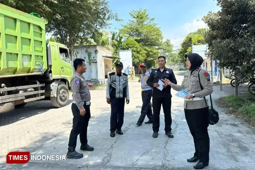 Wujudkan Mudik Aman Keluarga Bahagia, Polresta Banyuwangi Cek Keamanan Truk Besar