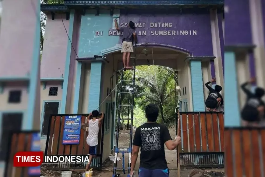 Tim KSM UNISMA Gelar Tikar Pemandian Sumber Ringin, Gapura Lama PenampilanBaru