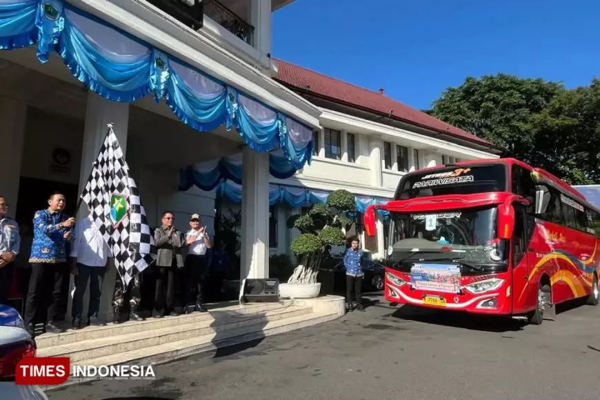 Pemkot Malang Berangkatkan 9 Bus Mudik Gratis, 332 Warga Difasilitasi Pulang Kampung