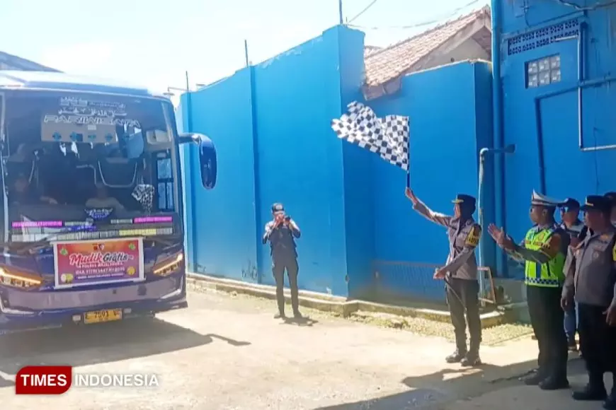 Mudik Gratis Majalengka-Semarang, Polres Berangkatkan 2 Bus